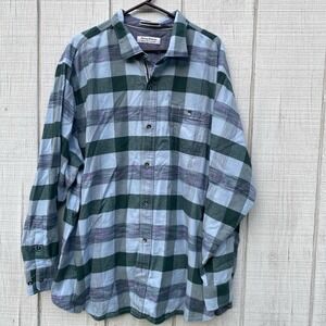 Tommy Bahama Tall‎ Men's Canyon Beach Flannel Plaid 2XLB Buttonup Longsleeved